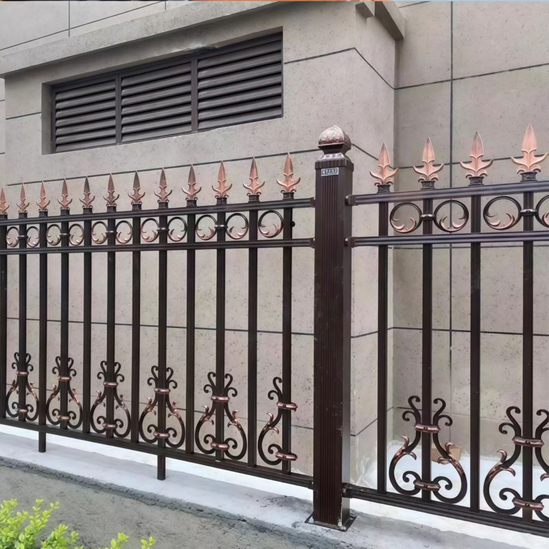 Curved Metal Fence